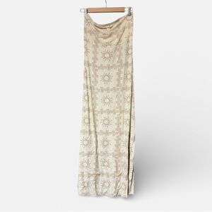 Paper Heart • Y2K Celestial Aztec Whimsigoth Strapless Dress